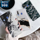 Combo Offer On Natural Marbles And Green Camo Pattern Mobile Case For Galaxy M30 ( Pack Of 3 )