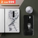 Combo Offer On Black And White Joker And Marble Pattern Mobile Case For Redmi Note 8 Pro ( Pack Of 2 )