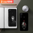 Combo Offer On Black And White Joker And Old Beard Man Pattern Mobile Case For Redmi Note 8 ( Pack Of 2 )