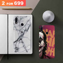 Combo Offer On Joker And Marble Pattern Mobile Case For Redmi Note 7 Pro ( Pack Of 2 )