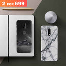 Combo Offer On Biker And Marble Pattern Mobile Case For Oneplus 7 ( Pack Of 2 )