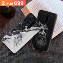 Combo Offer On Beard And Marble Pattern Mobile Case For Oneplus 7 Pro ( Pack Of 2 )