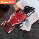 Combo Offer On Iron Man And Marble Pattern Mobile Case For Redmi Note 8 ( Pack Of 2 )