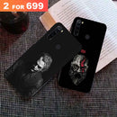 Combo Offer On Black And White Joker And Old Beard Man Pattern Mobile Case For Redmi Note 8 ( Pack Of 2 )