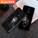 Combo Offer On Black And White Joker And Beard Old Man Pattern Mobile Case For Oneplus 7 ( Pack Of 2 )