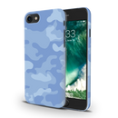 Blue and White Camouflage Printed Slim Cases and Cover for iPhone 8