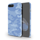 Blue and White Camouflage Printed Slim Cases and Cover for iPhone 8 Plus