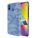 Blue and White Camouflage Printed Slim Cases and Cover for Galaxy M30