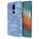 Blue and White Camouflage Printed Slim Cases and Cover for OnePlus 6