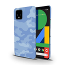 Blue and White Camouflage Printed Slim Cases and Cover for Pixel 4 XL