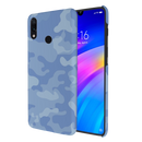 Blue and White Camouflage Printed Slim Cases and Cover for Redmi Note 7 Pro