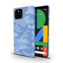 Blue and White Camouflage Printed Slim Cases and Cover for Pixel 4A