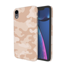 Cream and White Camouflage Printed Slim Cases and Cover for iPhone XR