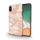 Cream and White Camouflage Printed Slim Cases and Cover for iPhone X
