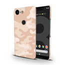 Cream and White Camouflage Printed Slim Cases and Cover for Pixel 3 XL
