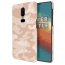 Cream and White Camouflage Printed Slim Cases and Cover for OnePlus 6