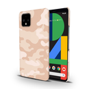 Cream and White Camouflage Printed Slim Cases and Cover for Pixel 4