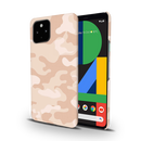 Cream and White Camouflage Printed Slim Cases and Cover for Pixel 4A