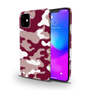 Maroon and White Camouflage Printed Slim Cases and Cover for iPhone 11