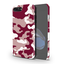 Maroon and White Camouflage Printed Slim Cases and Cover for iPhone 8 Plus