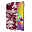 Maroon and White Camouflage Printed Slim Cases and Cover for Galaxy A30S