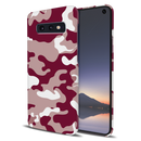 Maroon and White Camouflage Printed Slim Cases and Cover for Galaxy S10E