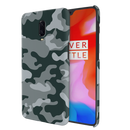 Olive Green and White Camouflage Printed Slim Cases and Cover for OnePlus 6T