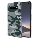 Olive Green and White Camouflage Printed Slim Cases and Cover for Galaxy S10 Plus