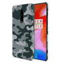 Olive Green and White Camouflage Printed Slim Cases and Cover for OnePlus 7 Pro