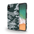 Olive Green and White Camouflage Printed Slim Cases and Cover for iPhone X