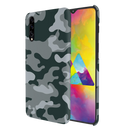 Olive Green and White Camouflage Printed Slim Cases and Cover for Galaxy A30S