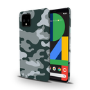 Olive Green and White Camouflage Printed Slim Cases and Cover for Pixel 4 XL