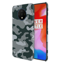 Olive Green and White Camouflage Printed Slim Cases and Cover for OnePlus 7T