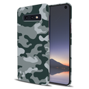 Olive Green and White Camouflage Printed Slim Cases and Cover for Galaxy S10E