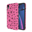 Pink Hearts Printed Slim Cases and Cover for iPhone XR