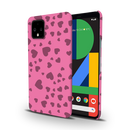 Pink Hearts Printed Slim Cases and Cover for Pixel 4 XL