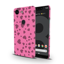 Pink Hearts Printed Slim Cases and Cover for Pixel 3