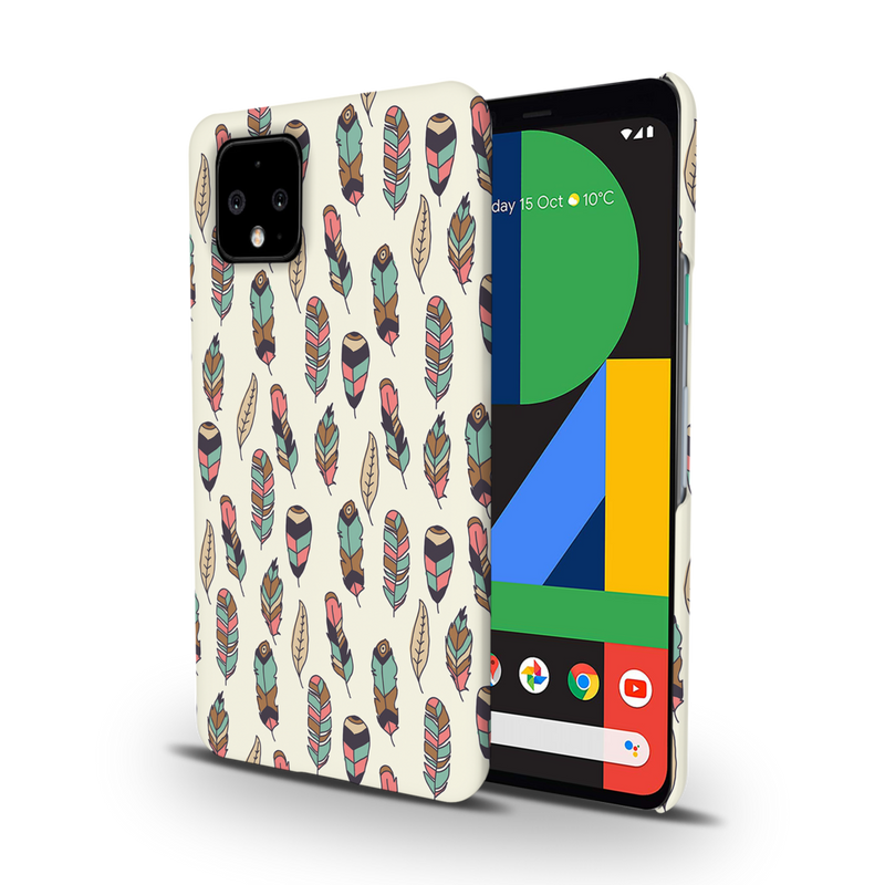 Feather pattern Printed Slim Cases and Cover for Pixel 4 XL