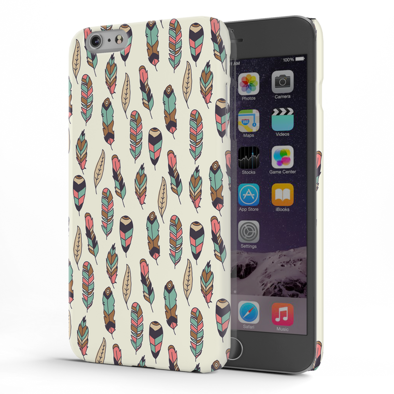 Feather pattern Printed Slim Cases and Cover for iPhone 6 Plus