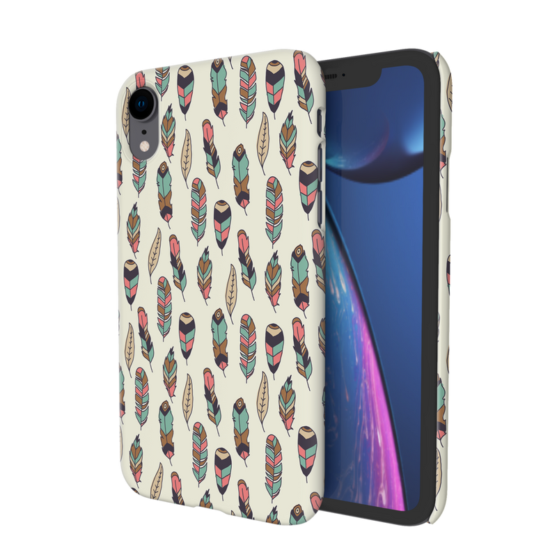 Feather pattern Printed Slim Cases and Cover for iPhone XR