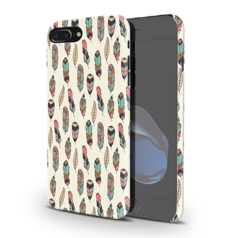 Feather pattern Printed Slim Cases and Cover for iPhone 7 Plus