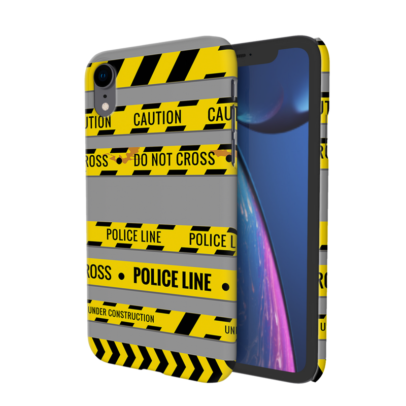 Police line Printed Slim Cases and Cover for iPhone XR