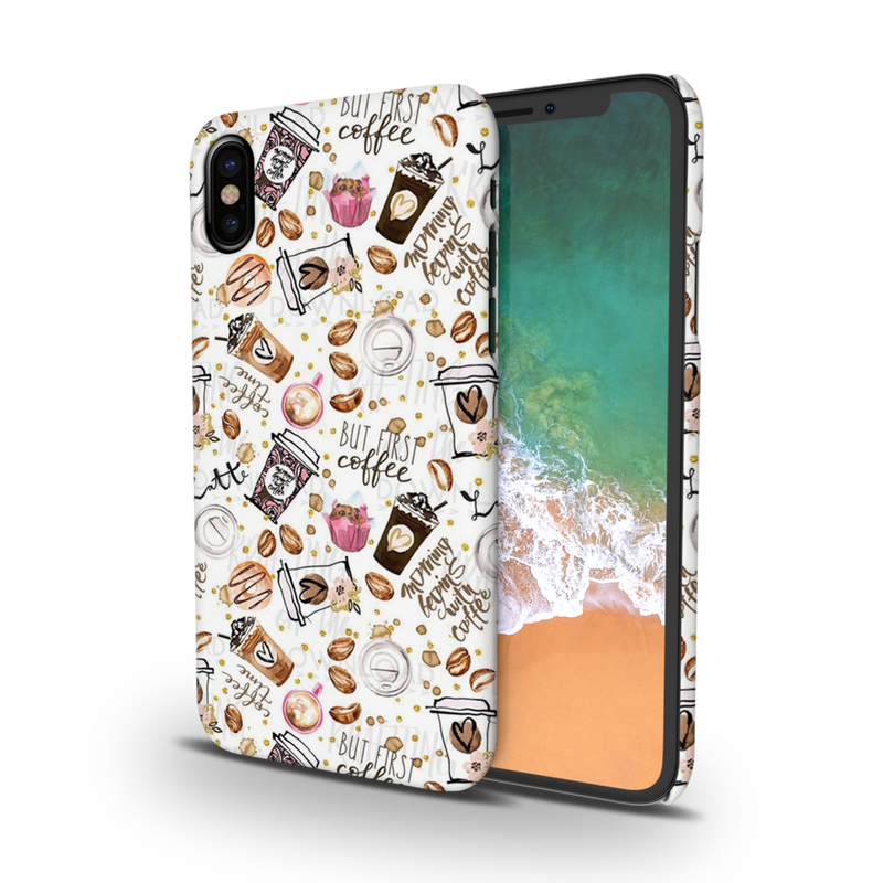 Coffee first Printed Slim Cases and Cover for iPhone XS