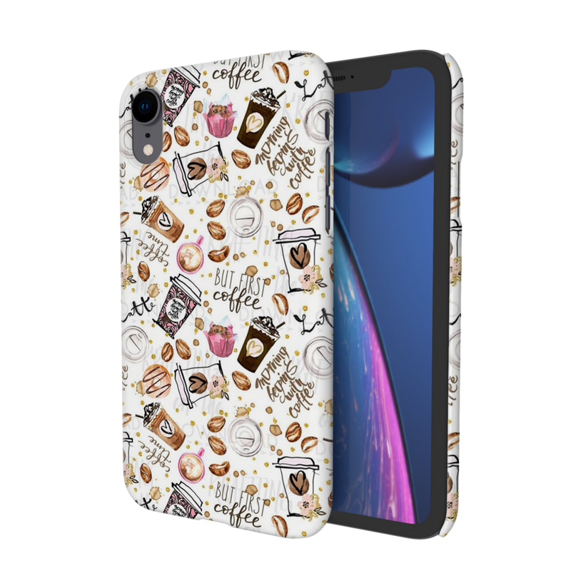 Coffee first Printed Slim Cases and Cover for iPhone XR