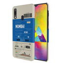 Mumbai ticket Printed Slim Cases and Cover for Galaxy A20