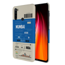 Mumbai ticket Printed Slim Cases and Cover for Redmi Note 8