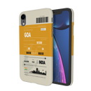 Goa ticket Printed Slim Cases and Cover for iPhone XR