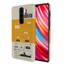 Goa ticket Printed Slim Cases and Cover for Redmi Note 8 Pro