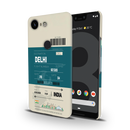 Delhi ticket Printed Slim Cases and Cover for Pixel 3