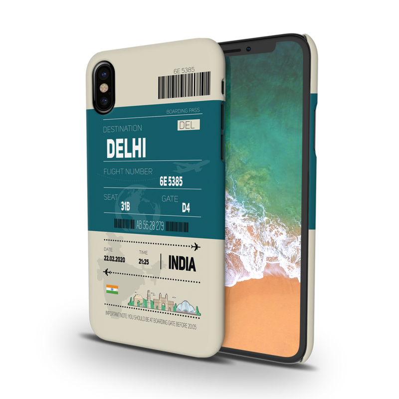 Delhi ticket Printed Slim Cases and Cover for iPhone XS